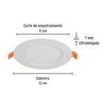 Luminario-ultra-delgado-LED-6-W-empotrar-redondo-luz-calida