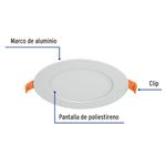 Luminario-ultra-delgado-LED-6-W-empotrar-redondo-luz-calida