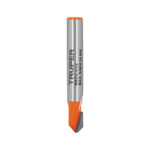 Broca para router, corte en "V", 1/4" - TRUPER