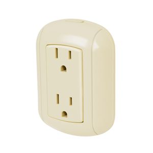 Contacto de sobreponer dúplex 2 polos+ tierra, ABS - VOLTECK