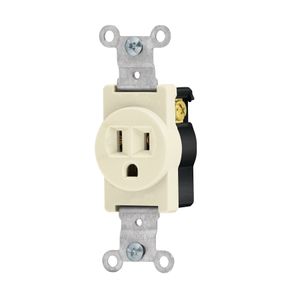 Contacto sencillo, 2 polos 3 hilos, Standard, marfil - VOLTECK
