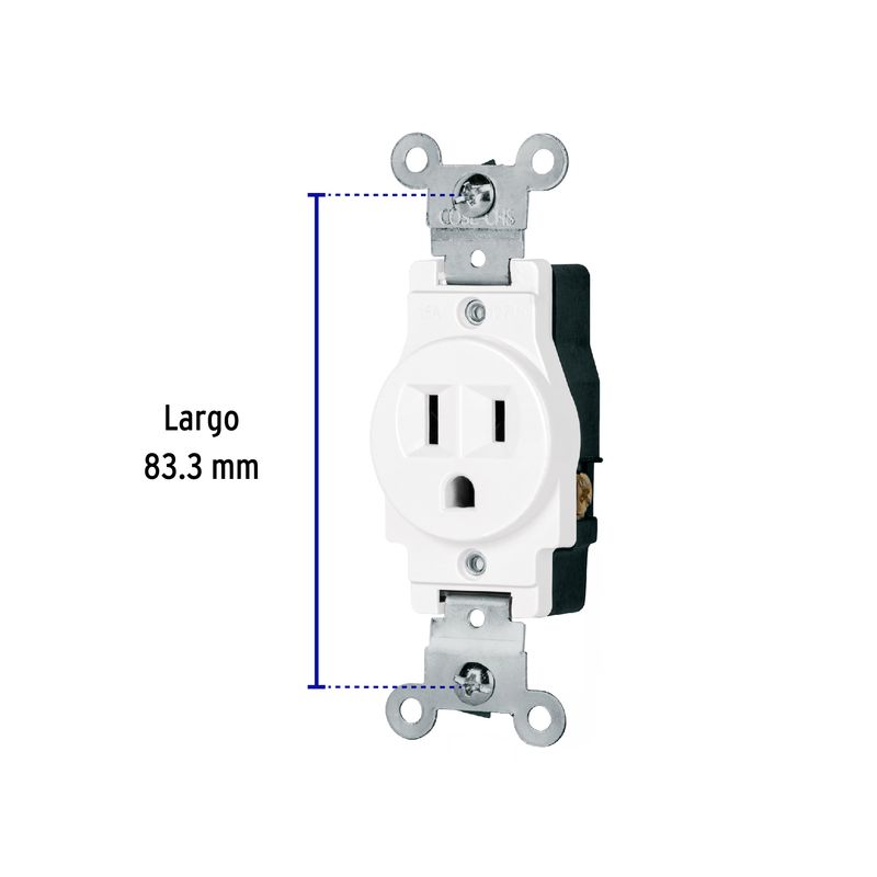 Contacto-sencillo-2-polos-3-hilos-Standard-blanco