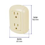 Contacto-de-sobreponer-duplex-2-polos--tierra-ABS