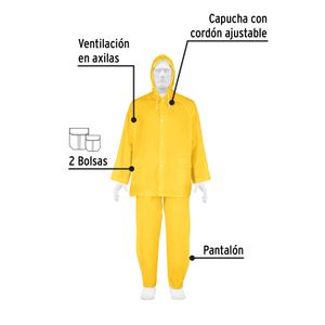 Traje impermeable de 2 piezas talla L - PRETUL