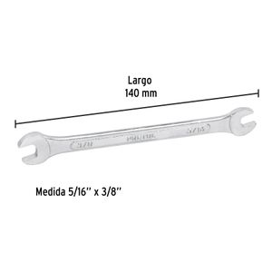 Llave española de 5/16" x 3/8". - PRETUL