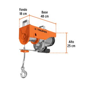 Tecle eléctrico de 1500W con 1t de capacidad - TRUPER
