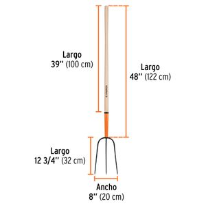 Trinche de 3 dientes, con mango - TRUPER