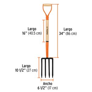 Trinche electrosoldado de 4 dientes, con mango y puño en "Y" - TRUPER