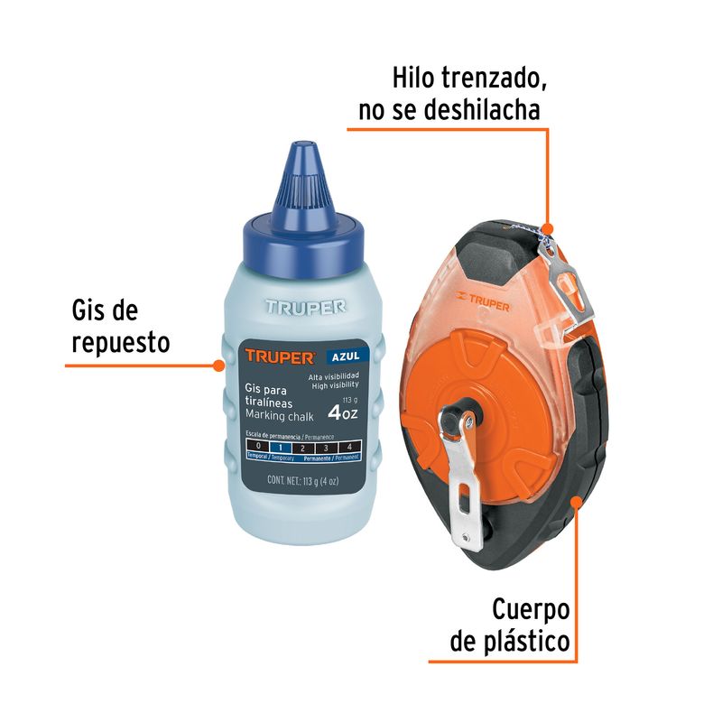 Tiralineas-profesional-plastico-con-gis-30m-100-ft-