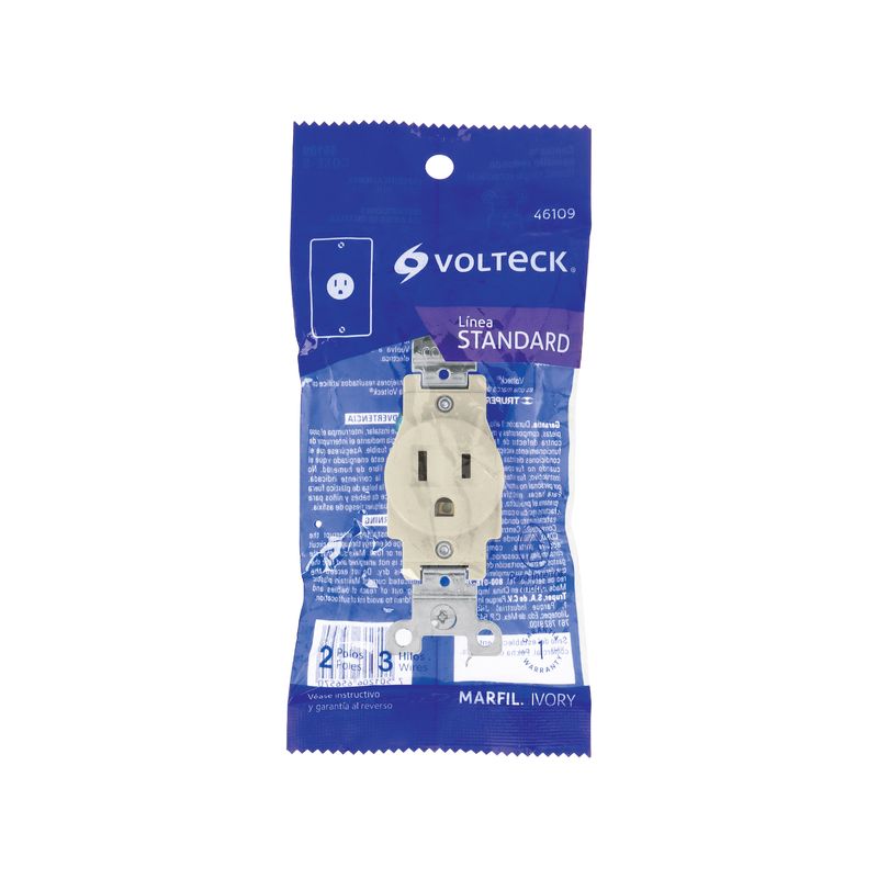 Contacto-sencillo-2-polos-3-hilos-Standard-marfil