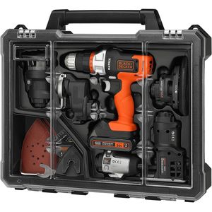 Kit Taladro inalámbrico MATRIX 6 en 1 de 20V con cabezales intercambiables. - BLACK + DECKER