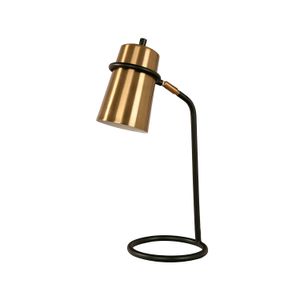 Lampara Mesa E27 1L 40W Laton Neg Sat - IKE LITE
