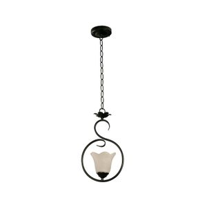 Lampara Colgante E27 1 L 60W Black - IKE LITE