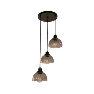 Lampara Colgante E27 3 L 40W Matt Black - IKE LITE