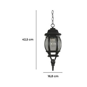 Farol Colgante Negro 1L60We27 2824-2 - IKE LITE