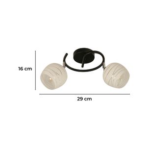 Lampara De Techo Acab Ng Y Cromo 2L60W - IKE LITE