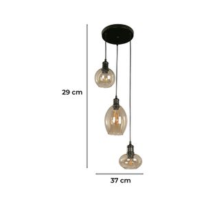 Lampara De Techo Acab Cobre 3L40We27 - IKE LITE