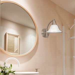 Lampara Pared Niquel Satinado 1L E27 60W - IKE LITE