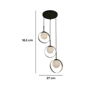 Lampara Colgante Aro 3L E27 40W - IKE LITE