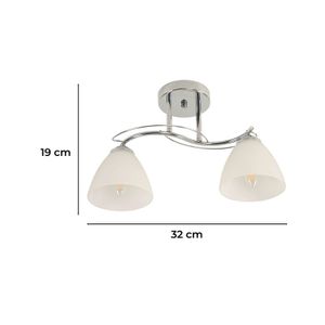 Lampara De Techo Barra Cromo 2L E27 40W - IKE LITE