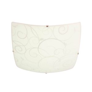 Plafón cuadrado con diseño de espirales de 2 luces de boquilla E27 - IKE LITE