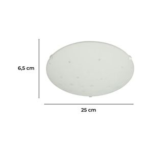 Plafón display redondo con diseño de puntos de 1 luz de vidrio 25 cm - IKE LITE