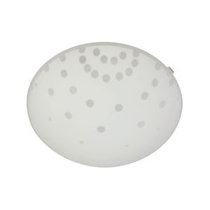 Plafón display redondo con diseño de puntos de 1 luz de vidrio 20 cm - IKE LITE