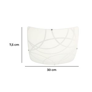 Plafon Cuadrado 2L Blanc/Sat 60We27 3958-1 - IKE LITE