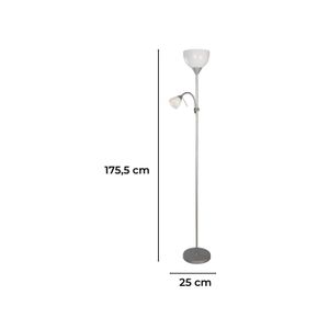 Lampara D/Pie 2L Gris 60We27 3626-4 - IKE LITE