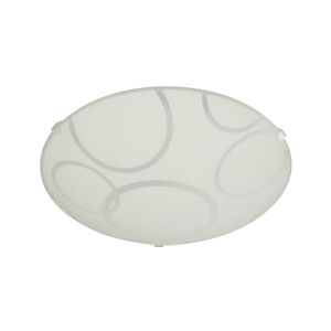 Plafón display redondo con diseño de círculos de 1 luz de vidrio 25 cm - IKE LITE