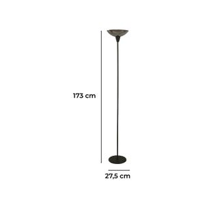 Lampara D/Pie Negro 1L60We27 21730-2 - IKE LITE