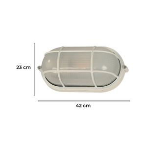Lampara T/Barco Oval/Rej/Bl.1L60We27 - IKE LITE
