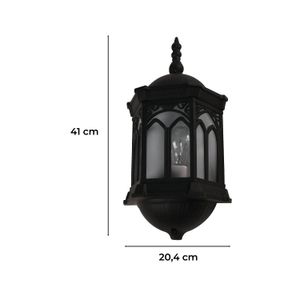 Farol D/Pared Neg/Plast.1L60We27 5057-21 - IKE LITE