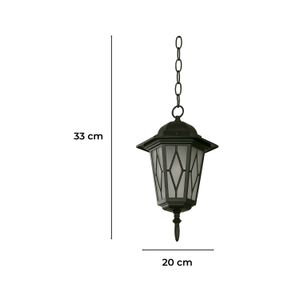 Farol Colgante 1Le27 Negro 19814-2 - IKE LITE