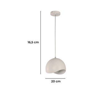Lampara Colgante Beige E27 1 L 60W - IKE LITE