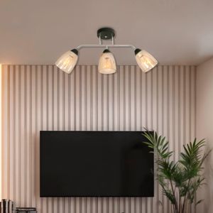 Lampara Techo E27 3L 60W Bk-Cr - IKE LITE
