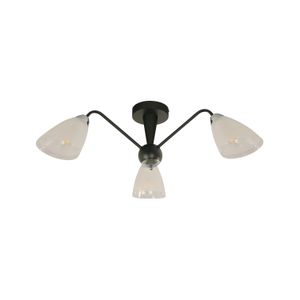 Lampara Techo E27 3L 60W Cr-Bk - IKE LITE