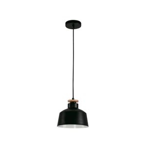 Lampara Colgante Camp. Neg/Madera 1L40We27 203 - IKE LITE