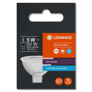 Dicroico LED MR16 de 5W de Luz Blanca. - LEDVANCE