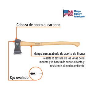 Hacha multiuso con mango "Hickory" - TRUPER