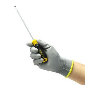 Desarmador plano de 0.5 cm de punta x 15 cm de largo, con estructura de acero al cromo vanadio de alta resistencia - STANLEY