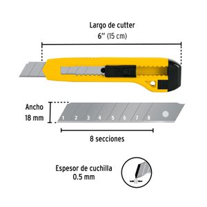 Estilete de 18mm x 6" - PRETUL