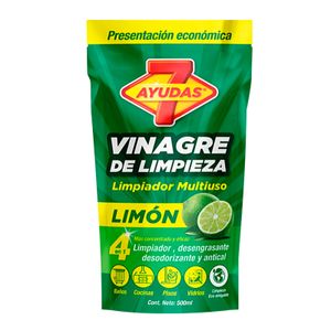 Vinagre de limpieza desengrasante, desodorizante y antical multiusos de aroma a limón; 500 ml - 7 AYUDAS