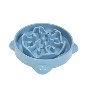 Plato plástico alimenta lento para perro, color azul. - VIDA DE PERRO