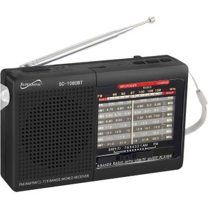 Radio portátil recargable CLASSIC con frecuencias AM / FM y Bluetooth. - SUPERSONIC