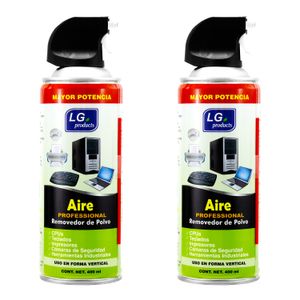 Aire comprimido de 400ml, pack de 2 unidades. - LG PRODUCTS
