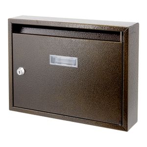 Buzón metálico color bronce antiguo de 32 x 24 cm. - K HOME