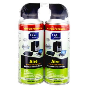Aire comprimido de 400ml, pack de 2 unidades. - LG PRODUCTS