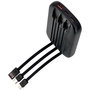 Power bank negra de 10000 mAh all in one. - LSC