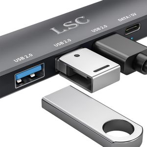Multipuerto de entrada USB-C y 5 salidas USB. - LSC